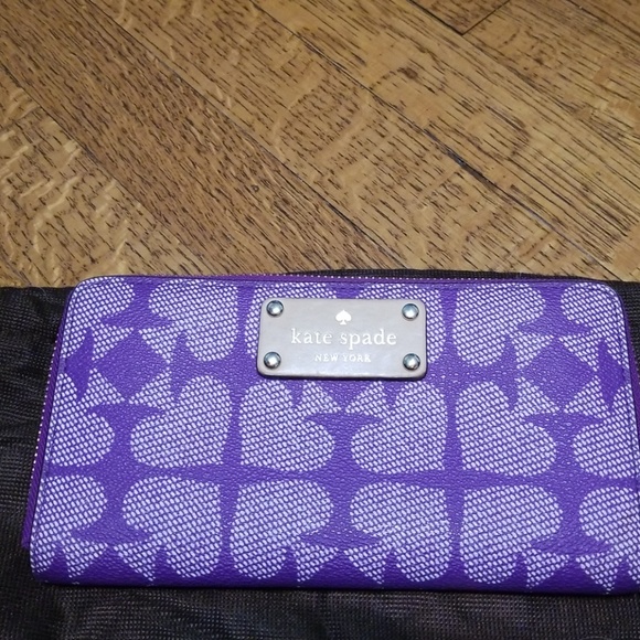 Kate Spade purple zip wallet - Picture 3 of 4